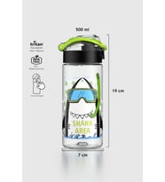 Renga Saga Unicorn Desenli 500 ml Tritan Çocuk Matara 912014 Pembe-Turkuaz (Siyah-Yeşil)