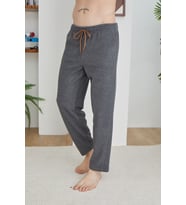 Unısex Rahat Kalip Polar Pijama Eşofman Altı (Antrasit)