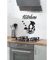 Kitchen Mutfak Duvar Dekorasyon Seti (Siyah)