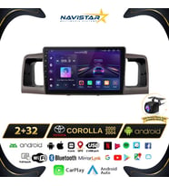 Toyota Corolla 2000-2004 Model 2+64GB Android 13 Kablosuz Carplay Navigasyon Multimedya Sistemi