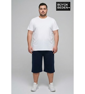 Erkek Büyük Beden Şort 3XL-6XL Rahat Kesim Diz Altı Günlük Şort-SPR26BSR591