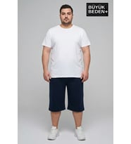 Erkek Büyük Beden Şort 3XL-6XL Rahat Kesim Diz Altı Günlük Şort-SPR26BSR591