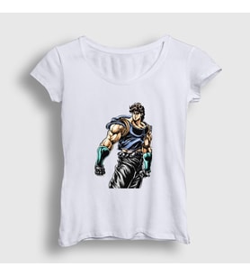 Presmono Kadın Beyaz Jonathan Joestar Anime Jojo T-Shirt 321663tt