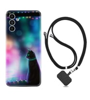 Samsung A23 A31 A32 A50 A51 A52 A53 A70 Kılıf Boyun Askılı Silikon Window Cat 1787