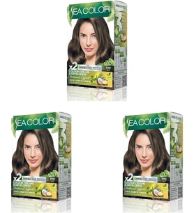Sea Color Amonyaksız, Vegan, Doğal, Besleyici Kalıcı Saç Boyası%100 Beyaz Kapama (1 Paket 2 X 50 Ml