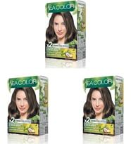 Sea Color Amonyaksız, Vegan, Doğal, Besleyici Kalıcı Saç Boyası%100 Beyaz Kapama (1 Paket 2 X 50 Ml