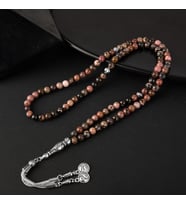 Rodonit Doğal Taş Tesbih 99luk - 6mm (Çok Renkli)