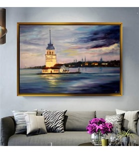 Altın Çerçeveli dekoratif tablo l1210 (Gold)