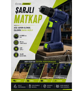 16.8V 2.0AH Şarjlı Matkap 55NM