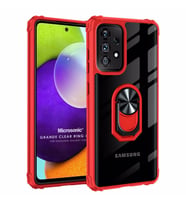 Microsonic Samsung Galaxy A32 4G Kılıf Grande Clear Ring Holder Kırmızı