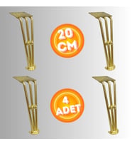 20 CM METAL BONCUKLU KOLTUK AYAĞI MOBİLYA AYAĞI ÜNİTE AYAĞI KONSOL AYAĞI PUF BERJER AYAĞI (4ADET)