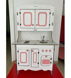 130X80 yeni model ahşap oyuncak mutfak