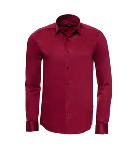 Slimfit Uzun Kollu Bordo Erkek Gömlek - Wessi