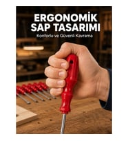 Mey İthalat® Çelik 7'li Tornavida Seti Ergonomik Sap Profesyonel Kullanım