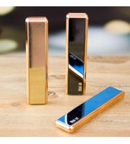 Kişiye Özel Usb Şarjlı Rezistanslı Metal Lüx Çakmak (Siyah)