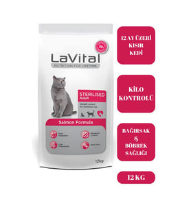 Somonlu Kısırlaştırılmış Yetişkin Kedi Maması 12 Kg