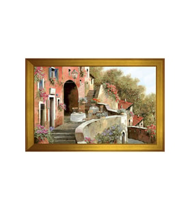Manzara Temalı Kanvas Tablo 50 x 70 cm Gold Çerçeve