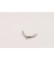 Çanta Klips Oval - 8 cm Gümüş