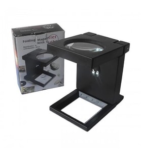 Katlanır Plastık,led Işıklı Test Cıhazı Büyüteç 2.5x90mm