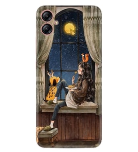 Samsung Galaxy A05 Kılıf Resimli Desenli Baskılı Silikon Dog And Girl 1358