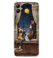 Samsung Galaxy A05 Kılıf Resimli Desenli Baskılı Silikon Dog And Girl 1358