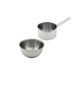 2PCS Set Paslanmaz Çelik Cheff Sütlük - SOSLUK=14CM - Derin KAP=17CM