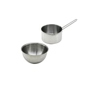 2PCS Set Paslanmaz Çelik Cheff Sütlük - SOSLUK=14CM - Derin KAP=17CM