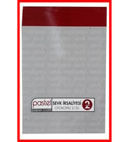 Sevk İrsaliyesi 14x20cm boyutunda 2/50 Otokopili 1 Asıl 1 Suret 2 Nüsha 120 Adet