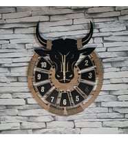 Kişiye (Kasaplara) Özel Dekoratif Ahşap Duvar Saati 40 cm
