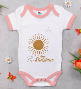 BK Kids My Sunshine Tasarımlı Pembe Bebek Body Zıbın-1