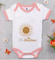 BK Kids My Sunshine Tasarımlı Pembe Bebek Body Zıbın-1