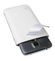 Galaxy S5 G900 ile Uyumlu Çekmeli Deri Kılıf Beyaz