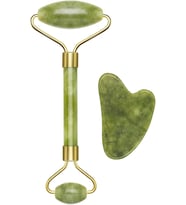 C301ABE101 Gua Sha Yeşim Taşında Jade Roller & Gua Sha Masaj Aleti, Yüz ve Vücut Masaj, Rahatlatıcı, Modelleme ve Yaşlanma
