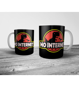 Pixxa No Internet Jurassic Park Browser Tarayıcı Kupa Bardak  