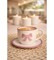 Fiyonk Çay/Kahve Fincanı (Pembe)