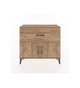 Arges Şifonyer Tek Raflı Tek Çekmeceli 2 Kapaklı 88x30x80 Çam-Çam