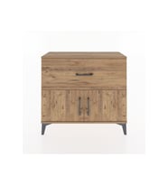 Arges Şifonyer Tek Raflı Tek Çekmeceli 2 Kapaklı 88x30x80 Çam-Çam