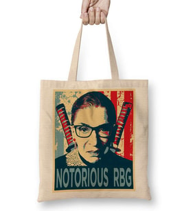 Notorious RBG US Supreme Court Justice Bez Çanta Uzun Saplı