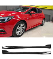 Opel Astra K Opc Yan Marşpiyel Seti Plastik 2 Adet Mat Siyah 2015 2016 2017 2018 2019 2020 2021 karlık+ek+bodykit