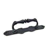 Antika Tarz Dekoratif Pirinç Dar Yan Çekme Kapı Kolu - 225x37 mm, Oksit
