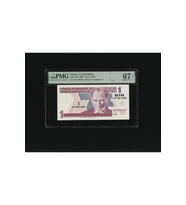 Bir Yeni Türk Lirası 1 YTL P216 2005 PMG 67 EPQ SUPERB GEM UNC S/N A01 749455 8. EMS 1. Tertip