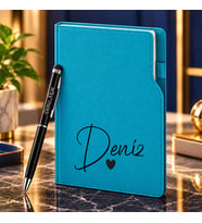 BK Gift Kişiye Özel 374 Termo Deri Tarihli Ajanda & Siyah Touch Pen Tükenmez Kalem-12