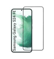 Samsung Galaxy S24 FE Uyumlu Tam Kaplayan Premium Ekran Koruyucu Cam Anti-Static Özellikli Siyah Çerçeveli (Şeffaf)