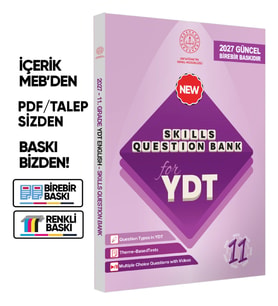 2027 YDT MEBİ İngilizce 11.Sınıf Skills Question Bank (Beceri Temelli Soru Bankası) BASKI ÜCRETİ