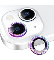 Binano Iphone 11/12/12 Mini Taşlı Gökkuşağı Kamera Koruyucu