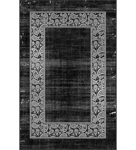 Eliana Home Baskılı, Yıkanabilir Kaymaz Taban Salon Halısı LNA0102-SD1076 100x150 cm (Siyah)