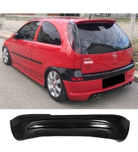 Opel Corsa C Arka Ek Difüzör Siyah Plastik 2000 2001 2002 2003 Arka-difizör-bodykit-ek-karlık