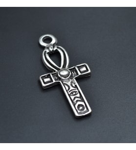 Ankh Anahtarı - Nil'in Anahtarı Kolye Ucu - Antik Gümüş Kaplama - Kod:78