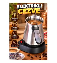 Paslanmaz Çelik Elektrikli Cezve 800 Watt 360 ml Türk Kahve Makinesi Saplı