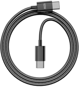 60W Örgülü Hızlı Şarj ve Data Kablosu Siyah AZ-06AB 1metre (60w Type-C to Type-C Siyah)